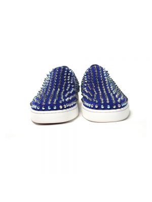 Loafers wsuwane z ćwiekami Christian Louboutin niebieskie