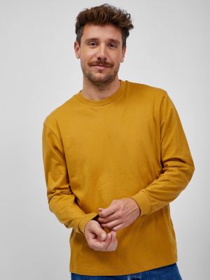 Tričko s dlouhým rukávem Gap žluté