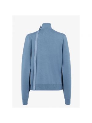 Jersey cuello alto de lana de tela jersey Fendi azul