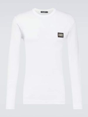 Βαμβακερή μπλούζα Dolce&gabbana λευκό