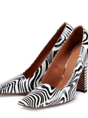 Pantofi cu toc din piele cu imagine cu model zebră Vetements