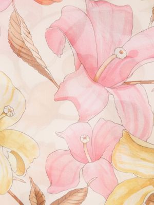 Echarpe en cachemire à fleurs Ferragamo rose