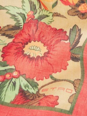Chemise en soie à fleurs Etro rouge