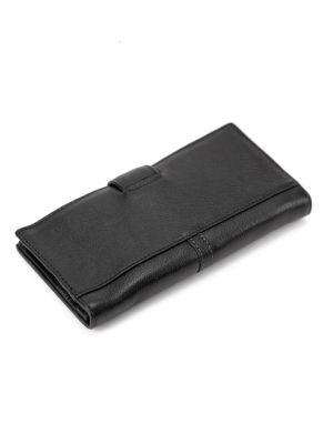 Шкіряний гаманець Royalbag чорний