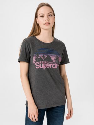T-shirt Superdry grau