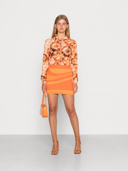 Mini spódniczka Weekday pomarańczowa