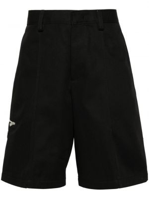 Pantaloni scurți din bumbac Lanvin negru