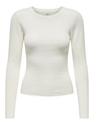 Памучен пуловер Jdy бяло