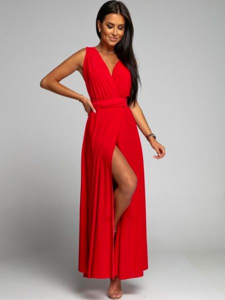 Sukienka długa Fasardi czerwona