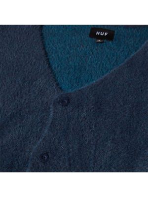 Cárdigan de punto de tejido jacquard Huf azul