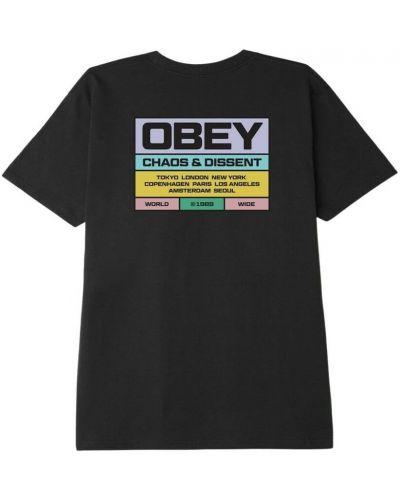 T-shirt Obey, сzarny