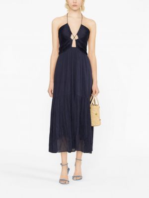 Modré dlouhé šaty Isabel Marant