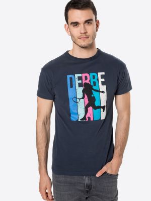T-shirt à motif mélangé Derbe bleu