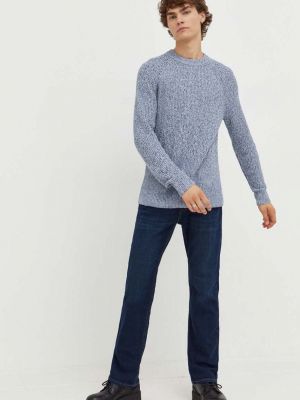 Pamučni pulover Abercrombie & Fitch plava