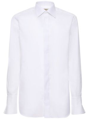 Camisa de algodón Brioni blanco