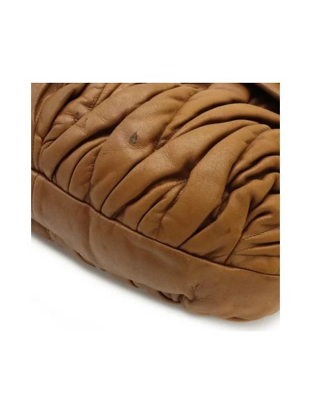 Bolsa de hombro de cuero Miu Miu Pre-owned marrón