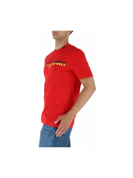 Camiseta con estampado manga corta deportiva Plein Sport rojo