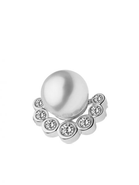 Kolczyki z perełkami z kryształkami Autore Moda srebrne