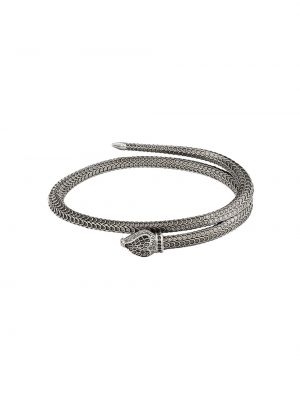 Wężowa bransoletka srebrna Gucci