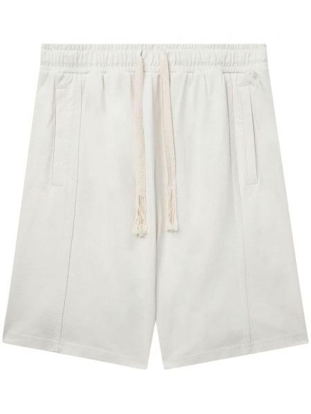 Bermudas brodeés avec imprimé slogan en coton Five Cm blanc