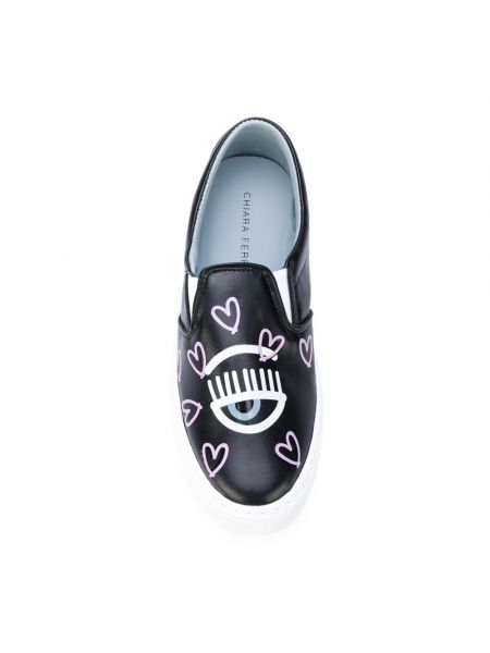 Zapatillas slip on con corazón Chiara Ferragni Collection negro