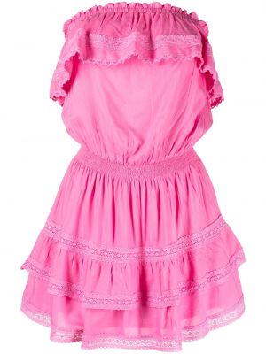 Fodros testhezálló ruha Melissa Odabash - rózsaszín