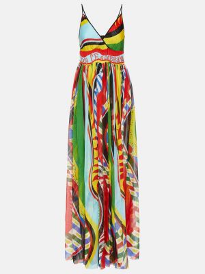 Шелковое длинное платье Dolce&gabbana