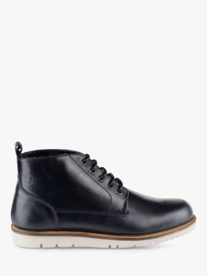 Кожаные ботинки чукка на шнуровке Silver Street London Alderman черные