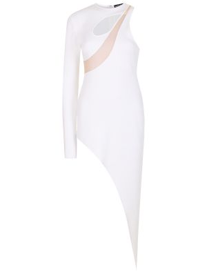 Однотонное вечернее платье David Koma белое