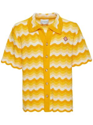 Bavlněná košile s přechodem barev Casablanca žlutá