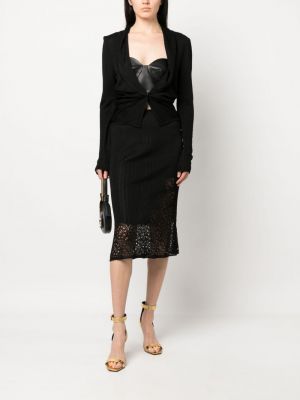 Krajkové sukně John Galliano Pre-owned černé