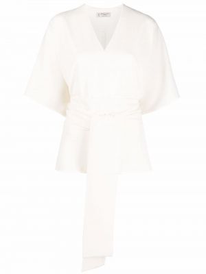 Блуза с v-образно деколте Alberto Biani бяло