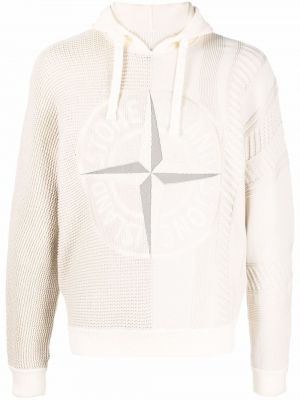 Hoodie med broderi Stone Island