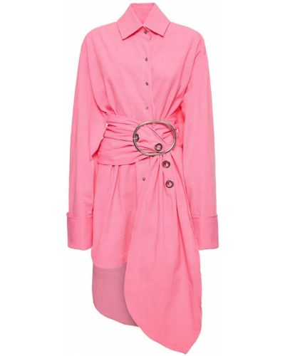 Памучна мини рокля Marques'almeida розово