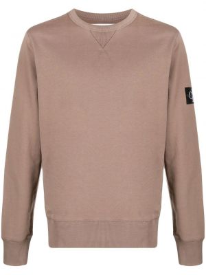 Medvilninis džemperis Calvin Klein Jeans ruda