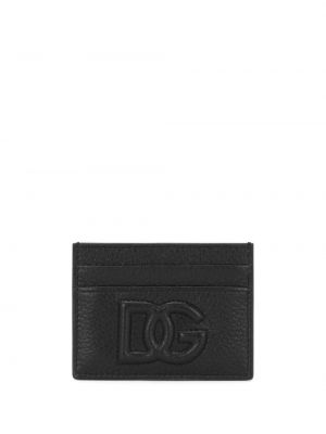 Iš natūralios odos piniginė Dolce & Gabbana juoda