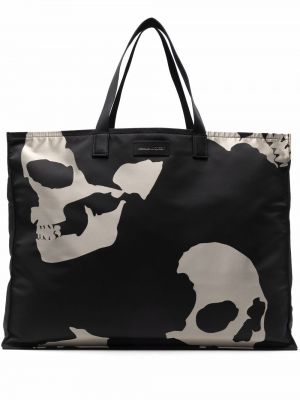 Trykt shoppingbag Alexander Mcqueen svart