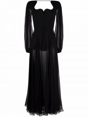 Vestido de noche con corazón Versace negro