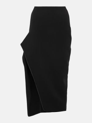 Falda midi de crepé Maticevski negro
