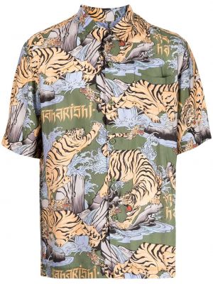 Риза с принт с тигров принт Maharishi зелено