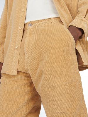 Pantalones cortos de pana de algodón Erl beige