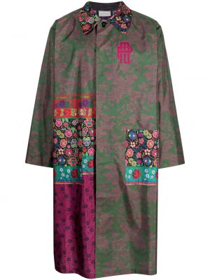 Palton de mătase cu imagine Pierre-louis Mascia maro