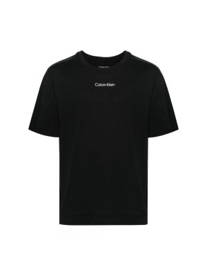Koszulka z nadrukiem bawełniana Calvin Klein czarna