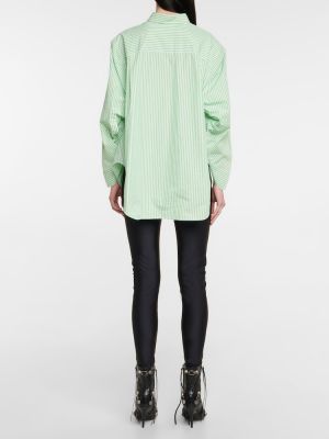 Памучна риза Balenciaga зелено