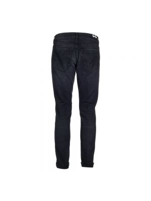Pantalones slim fit de algodón Dondup negro