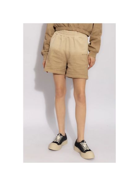 Pantalones cortos de cintura alta Woolrich beige