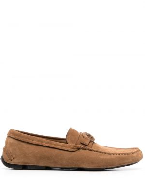 Pantofi loafer din piele de căprioară Giorgio Armani maro