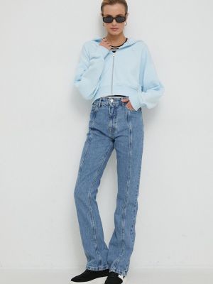 Bluza z kapturem Calvin Klein Jeans niebieska