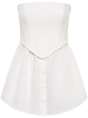 Βαμβακερή φόρεμα Dion Lee λευκό