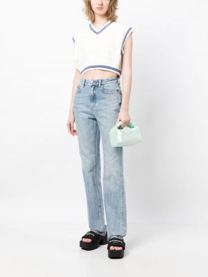 Jeans skinny taille haute slim Alexander Wang bleu